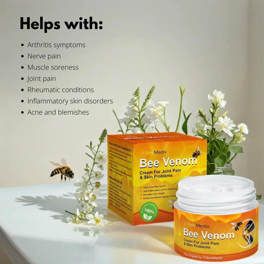 Bee Venom Joint Pain Cream Pack of 2 100ml Each ( BUY 1 GET 1 FREE )